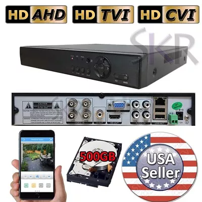 Sikker 4 CHANNEL 960H 1080P 5MP CCTV DVR Security Camera System With Hard Drive • $69.99