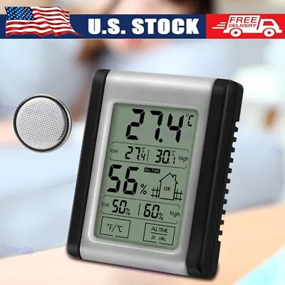 $9.99 • Buy Mini Digital LCD Thermometer Hygrometer Humidity Temperature Meter Indoor
