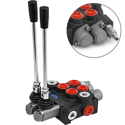 $85.59 • Buy 2 Spool Hydraulic Directional Control Valve 11 Gpm, Double Acting Cylinder Spool