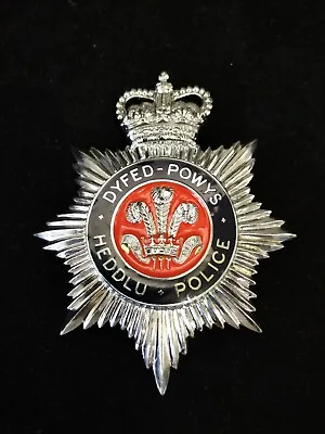 Obsolete Dyfed-Powys Police Enamel Helmet Plate Badge • £23
