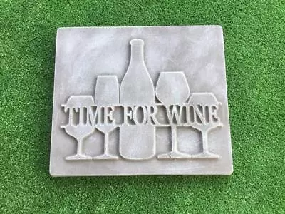 Time For Wine Plaque Sign Mould Concrete Garden Ornament Mold • $41.99