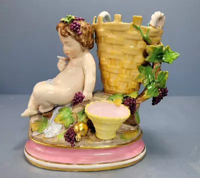 Sampson & Hancock Derby Porcelain Young Bacchus  Figural Sweetmeat Stand  C1880 • £149