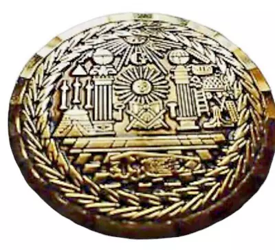 Masonic Lodge  Master Mason Commemorative Electro Gold Plated Freemason Coin • $12.99