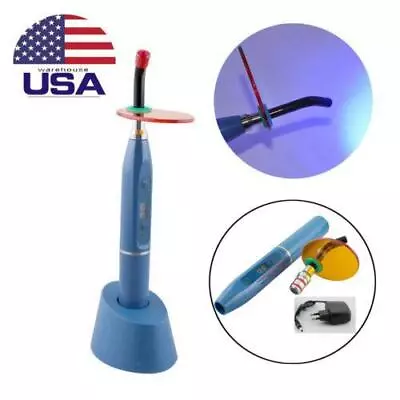 US Ship! Dentist Dental  Wireless Cordless LED Curing Light Lamp 2000MW 10W Blue • $22.49