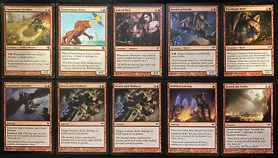 10 Bulk Lot Magic The Gathering TCG | Red | Scorch Looting Kavu Heir Wolf Wrack • $1