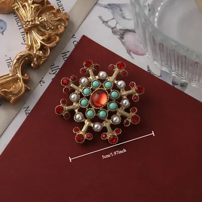 Medieval Vintage Brooch Royal Pearl Enamel Baroque Women Corsage Jewelry Gift • $8.69