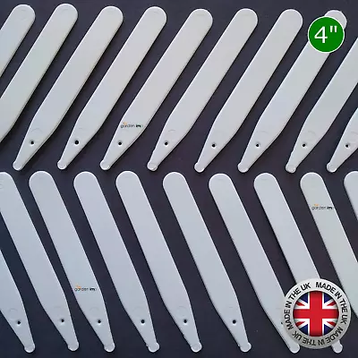 £4.19 • Buy 100 4  Plant Labels White Plastic Garden Tray Pot Plug Stick ID Marker Name Tag