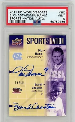 2011 Upper Deck World Of Sports Mia Hamm Brandi Chastain Dual Auto Usa World Cup • $1299.99