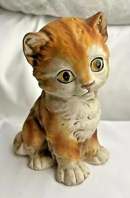 Vintage Calico Cat Animal Figurine UCTCI Japan 7  Decor • $12.99