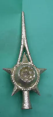 Vintage  Atomic Star Gold  Christmas Tree Topper 10  Estate Attic Find • $9.99