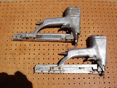 2 Vintage Paslode Air Nailer Stapler Mustang Crown + T Ugly + Issues Parts Tlc?? • $124.99