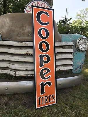Antique Vintage Old Style Cooper Tires Service Station Sign • $99