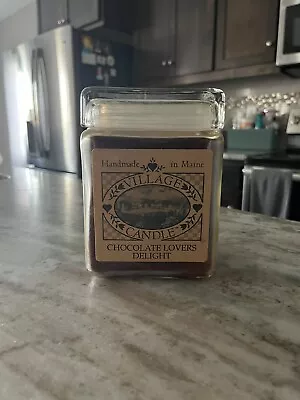Rare Large Village Candle Chocolate Lovers Delight 38oz Jar Scented Wax • $65