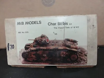 Vintage MB Models 1010 Char B1 Bis Model Kit WWII French Tank 1/35 Resin • $59.99