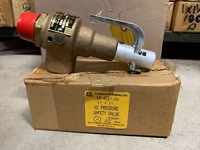 Hi Pressure Safety Valve 19-401-06 1” X 1” 25 Psi Steam Conbraco • $90