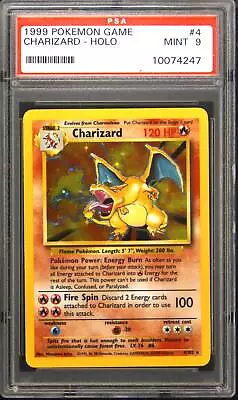 1999 Pokemon Base Set 4 Charizard Holo Rare Pokemon TCG Card PSA 9 • $1197