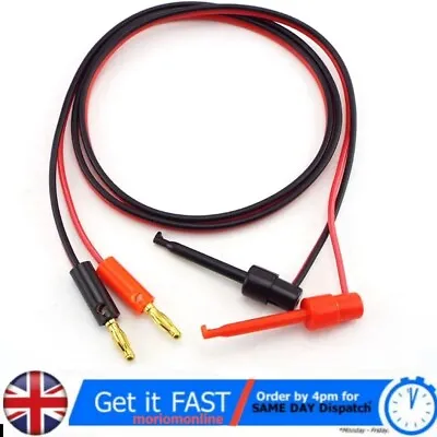1M Multimeter Tool 4mm Banana Plug Connector To Test Hook Clip Probe Lead Cable • $8.08