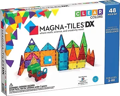 MAGNA-TILES DX 3-D 48-Piece Set Magnetic Building Construction Blocks Math • $59.75