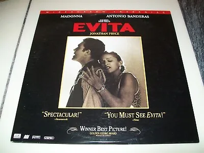EVITA 2-Laserdisc LD WIDESCREEN FORMAT VERY RARE GREAT FILM MADONNA STARS! • $5.99