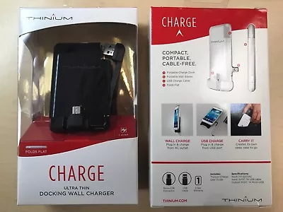 Thinium CHARGE Ultra Thin Docking Wall Charger Micro USB Black • $8.95