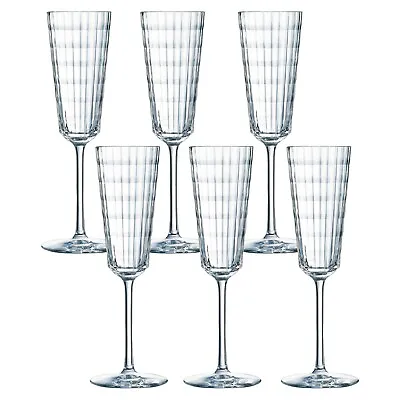 £30.99 • Buy Eclat Cristal D'arques Iroko 170ml Crystal Champagne Flutes Stemmed Glasses Gift
