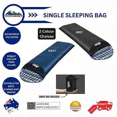 Sleeping Bag Bags Outdoor Camping Weisshorn Single Camping Hiking Comfort • $35.91