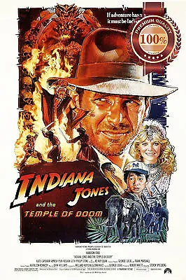 Indiana Jones And The Temple Of Doom 1984 80 Original Movie Print Premium Poster • $11.95
