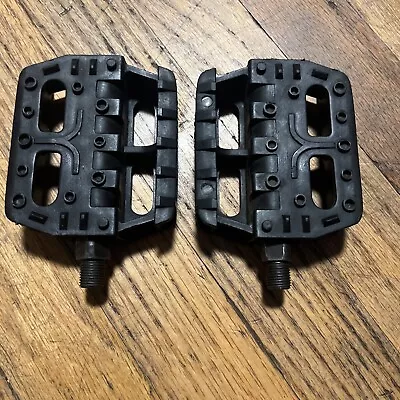 Black Diaflex Pr707  Z 1/2  Platform Pedals BLACK Gt Mongoose Haro Performer Bmx • $35