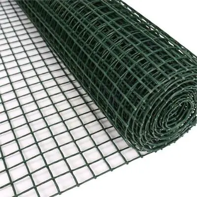 £18.95 • Buy Garden Plastic Coated Chicken Wire Rabbit Wire Square Mesh Fencing 4mx0.9mx25mm