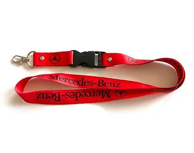 Mercedes Benz Lanyards 1 Inch X 22 Inch KeyChain ID Badge Cardholder RED • $12.99