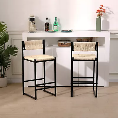 Set Of 2 Bar Stools Modern Counter Height Bar Stool Kitchen Dining Chairs US • $116.99