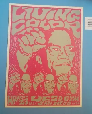$20 • Buy Living Color Original Concert Poster By Kozik UCSD San Diego 1991 -SAME DAY SHIP