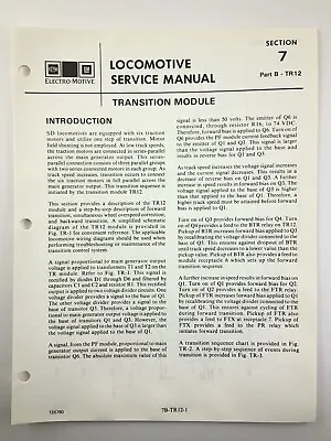$42.50 • Buy Transition Module Locomotive Service Manual SD40-2 1983 EMD AA233