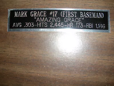 Mark Grace (cubs) Career Nameplate For Signed Ball Case/jersey Case/photo • $7.95