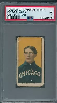 T206 Fielder Jones Chi. Portrait PSA PR 1 Sweet Caporal 350/30 *8152 • $49