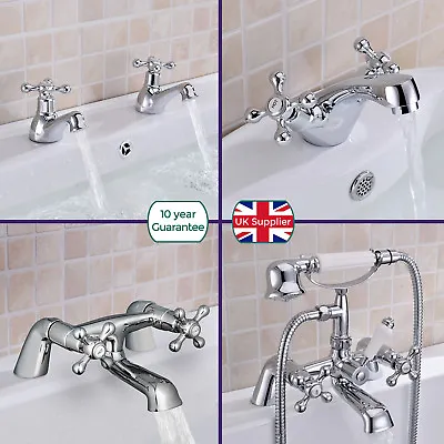 £23.99 • Buy Nes Home Classic Chrome Bathroom Sink Basin Mono Mixer, Bath Filler, Shower Tap