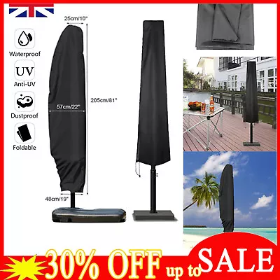 Large Heavy Duty Garden Parasol Cover Patio Umbrella Waterproof 1.9 X 0.3m Black • £6.59