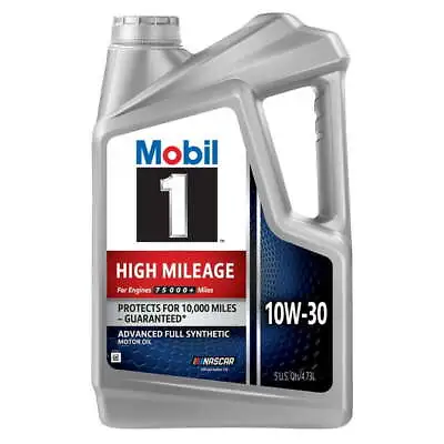 Mobil 1 High Mileage Full Synthetic Motor Oil 10W-30; 5 Qt • $25.17