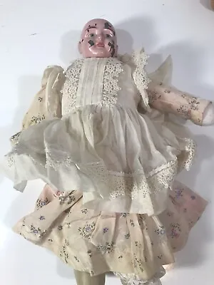 Antique Tin Metal Creepy Scary Patina Doll With Clothes • $27.30