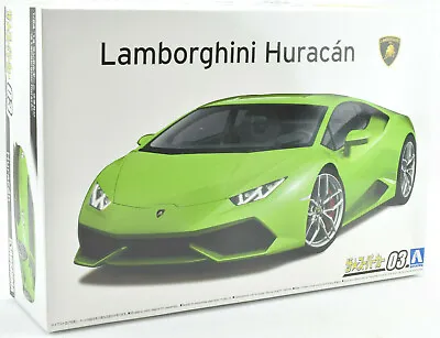 Aoshima 2014 Lamborghini Huracan LP610-4 #03 1/24 Plastic Model Car Kit 05846 • $38.99
