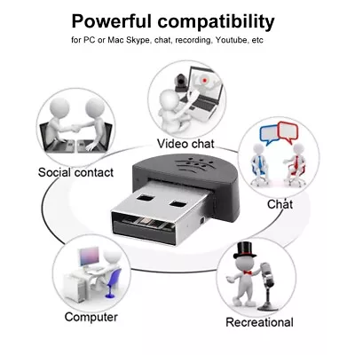 USB Mini Studio Speech Mic Recording Audio MIC Adapter For Computer PC 4.5V • $10.14