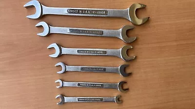 Vintage Craftsman 6pc. -V - Series Metric Double OpenEnd Wrench Set Made In USA • $45