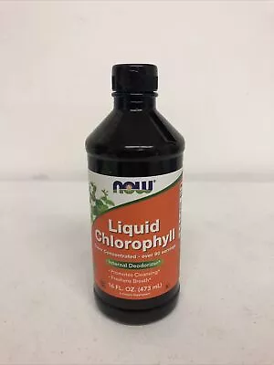 Now Foods Liquid Chlorophyll Mint Flavor 16 Fl Oz 473 Ml Cleanser  08/2027 EXP • $20.95