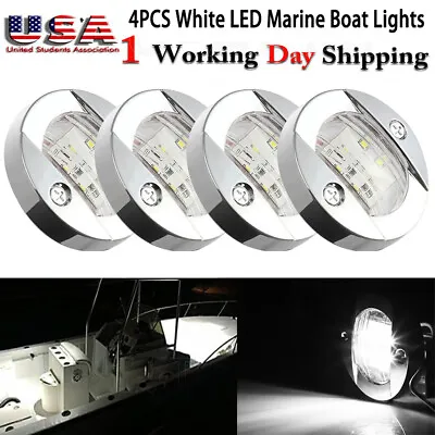 4Pcs Boat LED Marine Lights Waterproof Courtesy Interior Deck Transom Cabin Lamp • $13.78