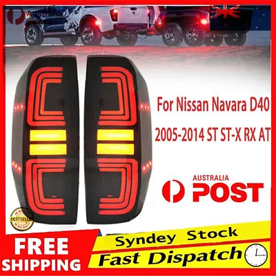 Smoked Black LED Tail Lights Lamp For Nissan Navara D40 2005-2014 ST ST-X RX AT • $221.69