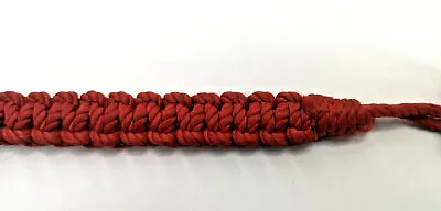 Genuine British Royal Military Academy Sandhurst RMAS Macramé 3 Ply Red Lanyard • £9.99