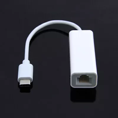 USB C To Ethernet Adapter Thunderbolt Type C To RJ45 Network 100Mbps Apple Macos • $10.99
