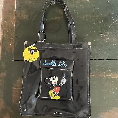 Vintage 70’s Lanco Mickey Mouse Doodle Tote W/tags Disney Fashion Parade • $2.25