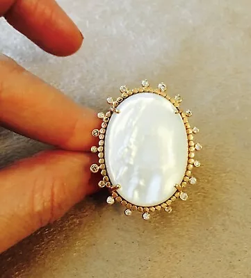 Beautiful H Stern Mother Of  Pearl And Diamonds Ring!! Brand New!! • $5000