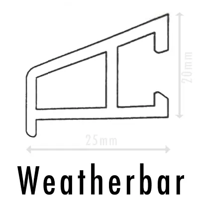 UPVC Door Drip Bar Weather Bar Rain Deflector - White (850mm Inc Fixing Rail) • £29.95